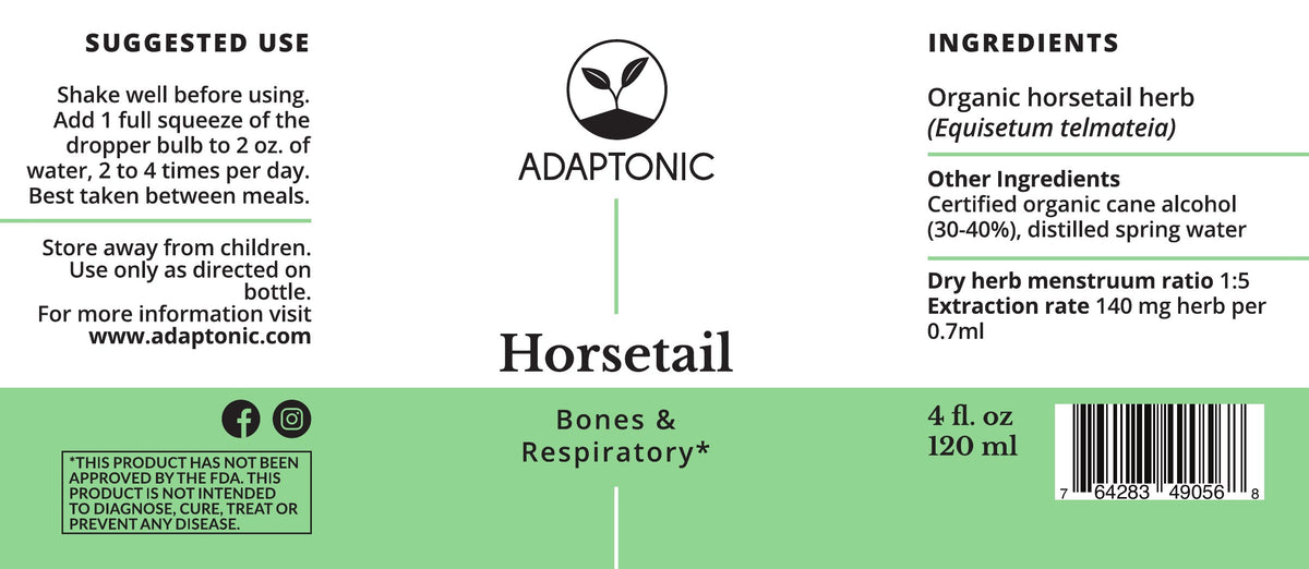 Horsetail 4 oz label