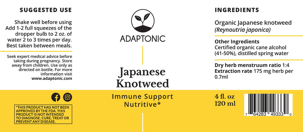 Japanese Knotweed 4 oz label
