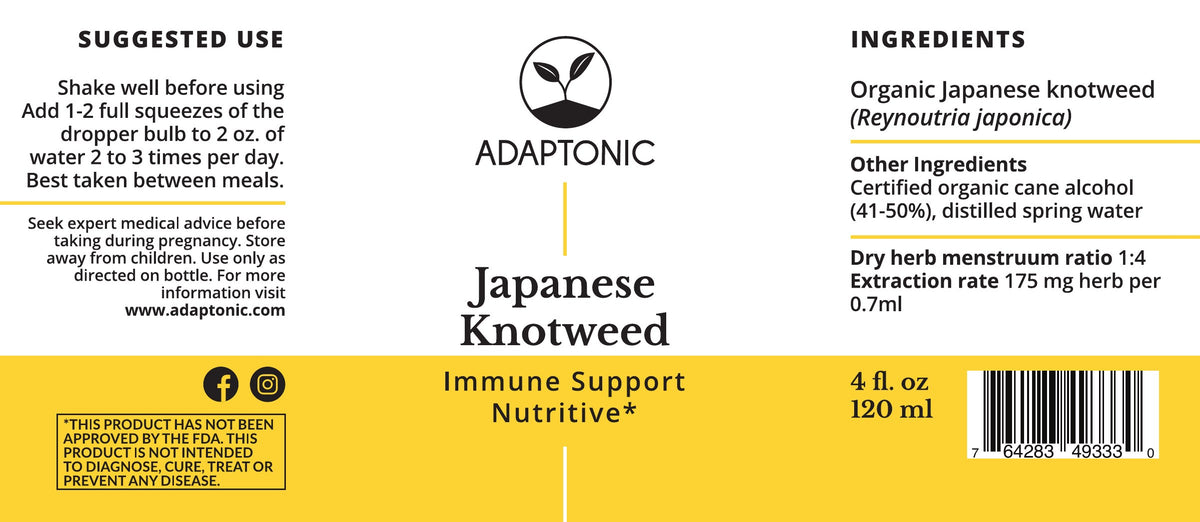 Japanese Knotweed 4 oz label