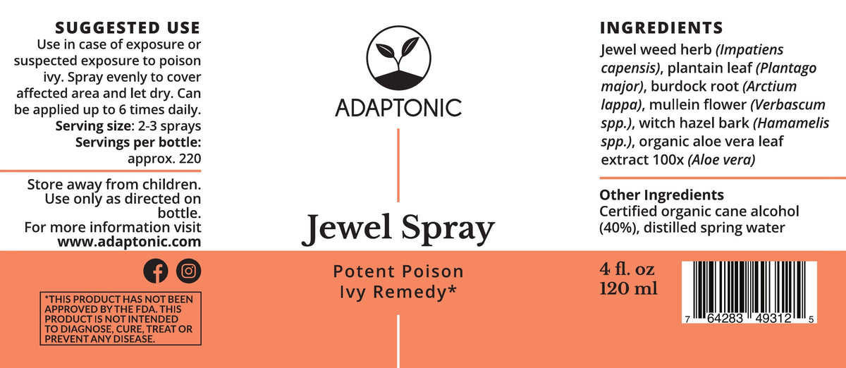 Jewel Spray 4 oz label