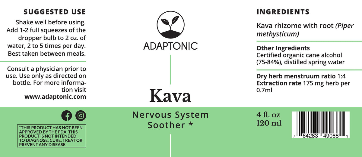 Kava 4 oz label