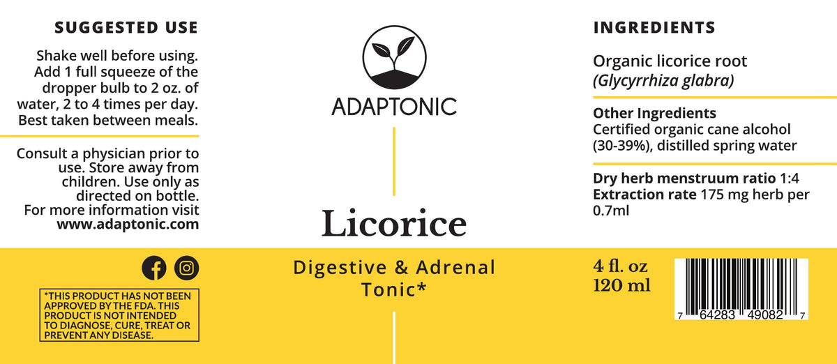 Licorice 4 oz label