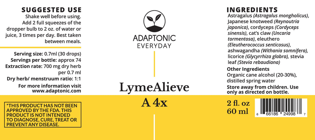 LymeAlieve A 4x 2 oz label