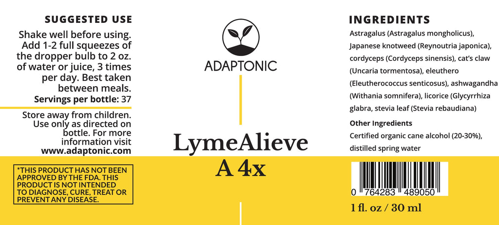 LymeAlieve A 4x 1 oz label