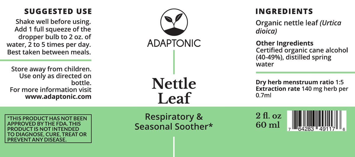 Nettle Leaf 2 oz label