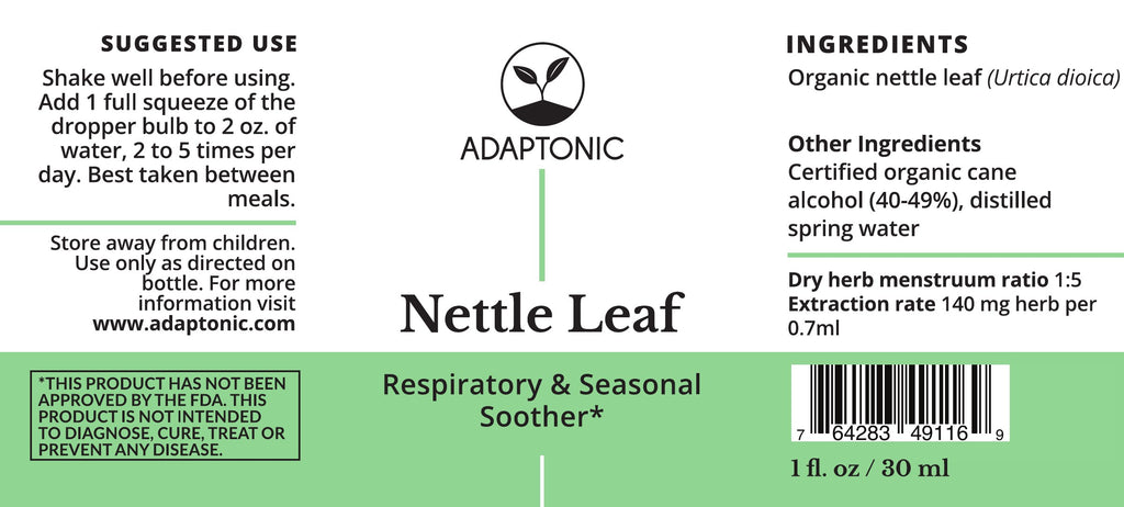 Nettle Leaf 1 oz label
