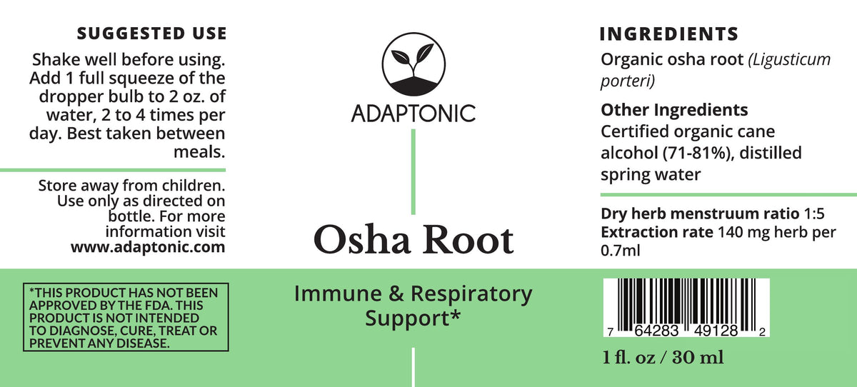 Osha Root 1 oz label