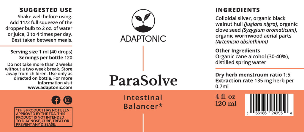 ParaSolve 4 oz label