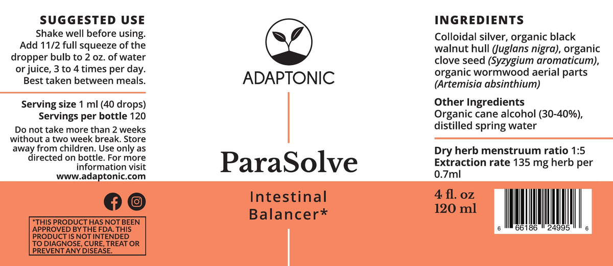 ParaSolve 4 oz label