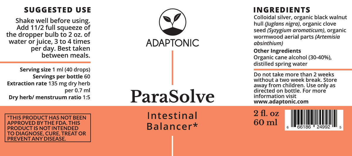 ParaSolve 2 oz label