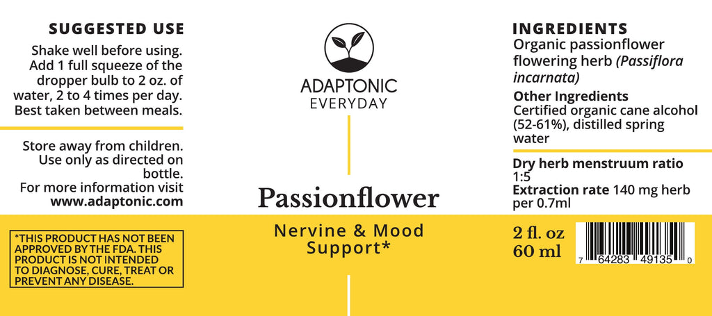 Passionflower 2 oz label