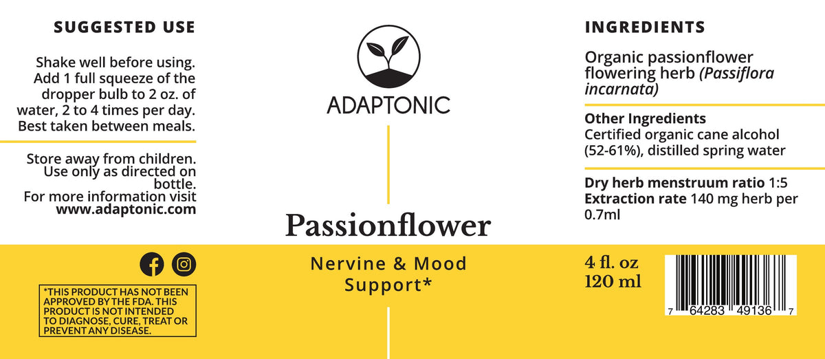 Passionflower 4 oz label