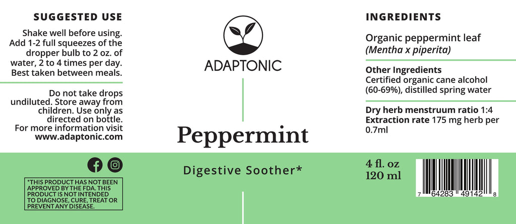 Peppermint 4 oz label