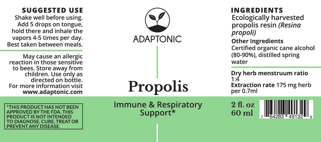 Propolis 2 oz label