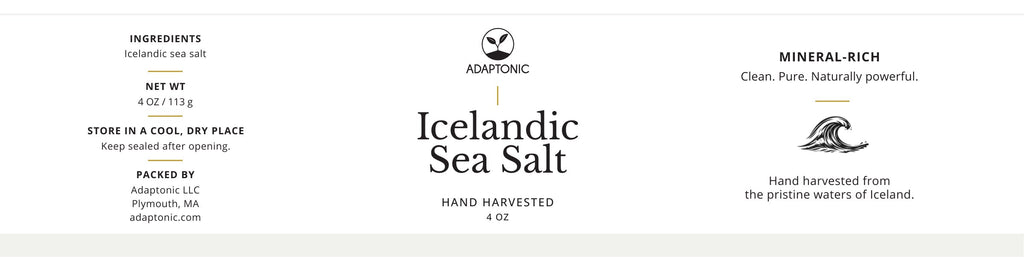 Pure Icelandic Sea Salt label