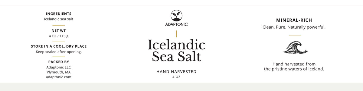 Pure Icelandic Sea Salt label