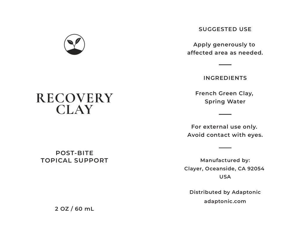 Recovery Clay label