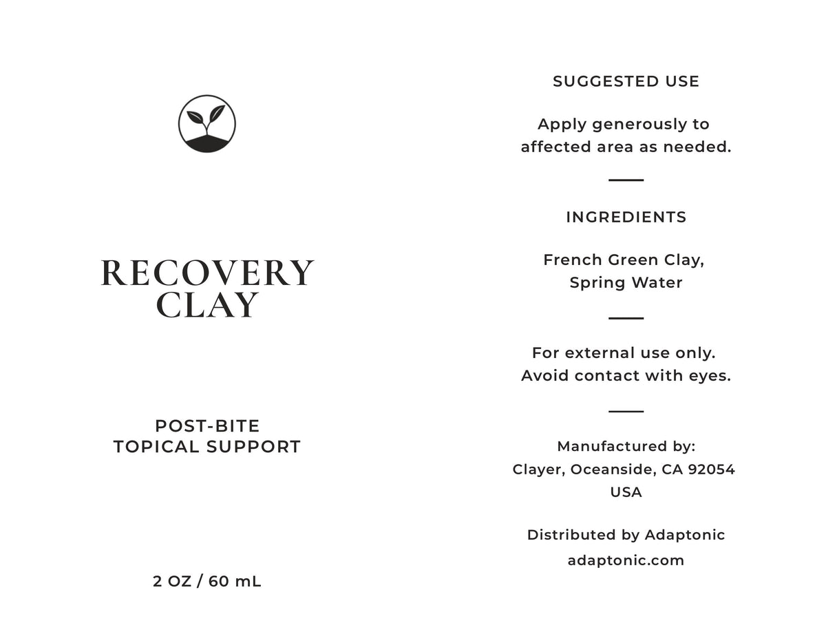 Recovery Clay label