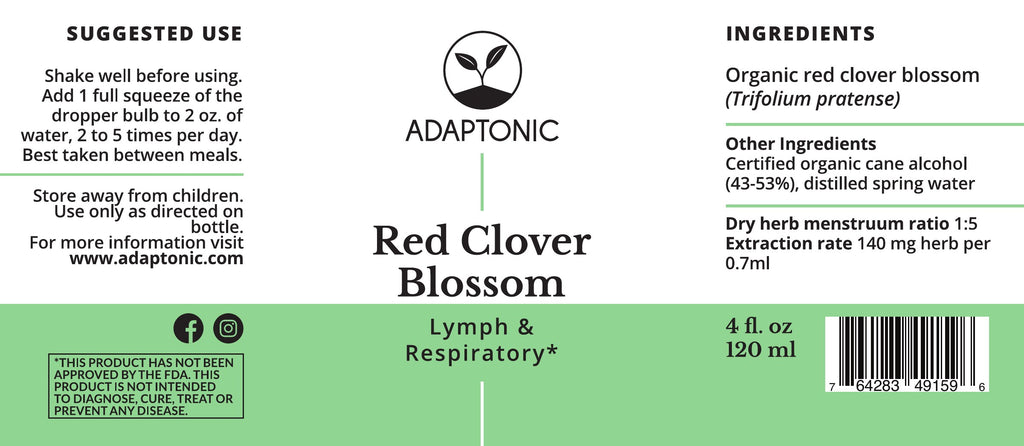 Red Clover Blossom 4 oz label