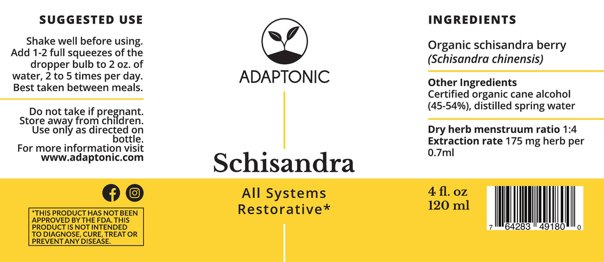 Schisandra 4 oz label