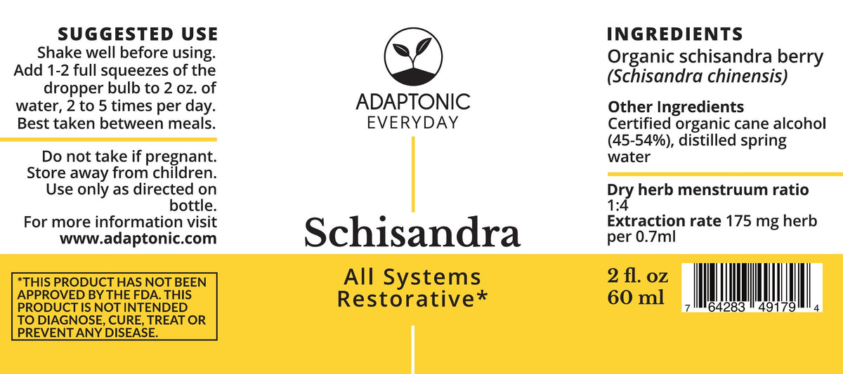 Schisandra 2 oz label