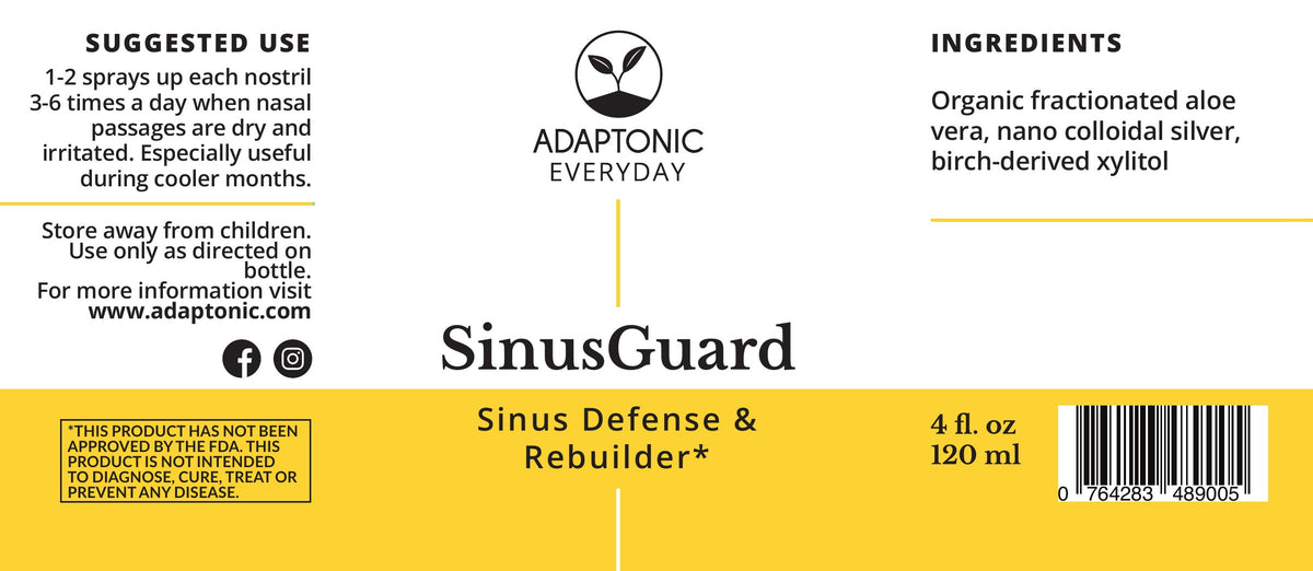 SinusGuard 4 oz label