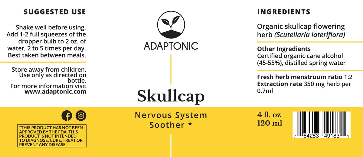 Skullcap 4 oz label
