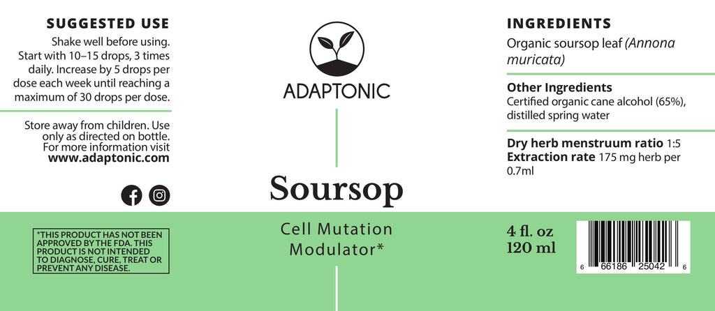 Soursop 4 oz label