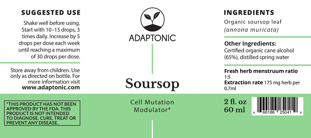 Soursop 2 oz label
