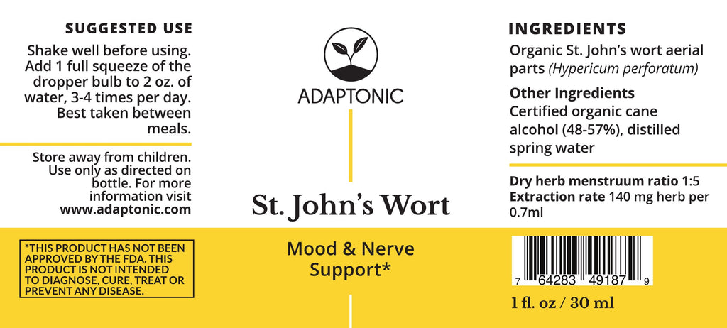 St. John's Wort 1 oz label