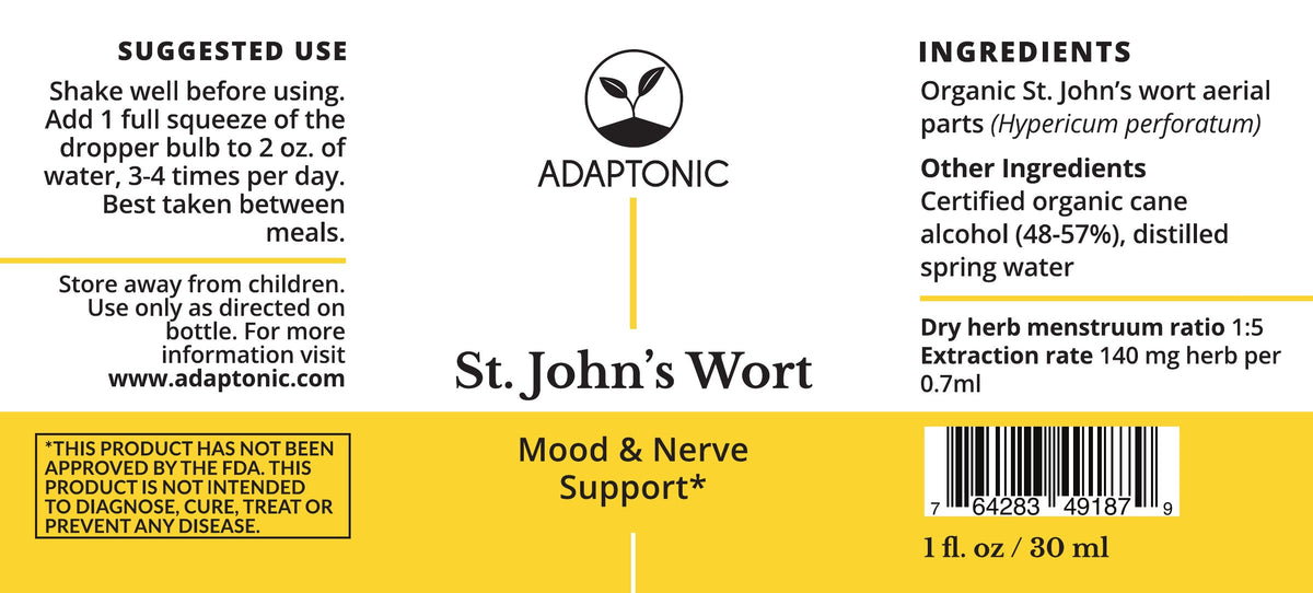 St. John's Wort 1 oz label