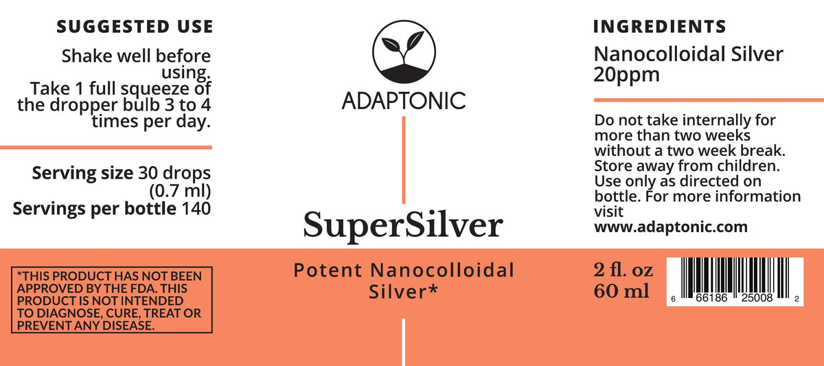 SuperSilver 2 oz label