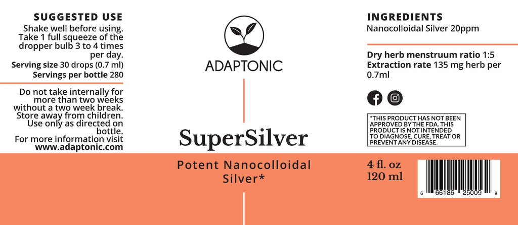 SuperSilver 4 oz label