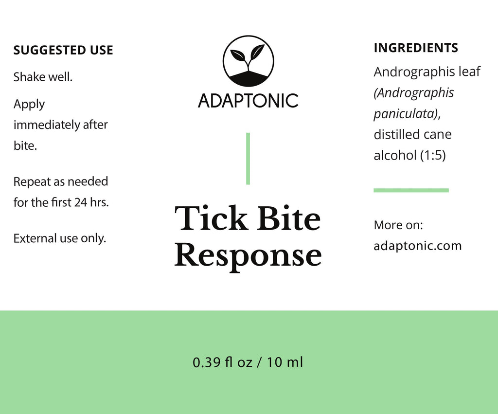 Tick Bite Response roller label