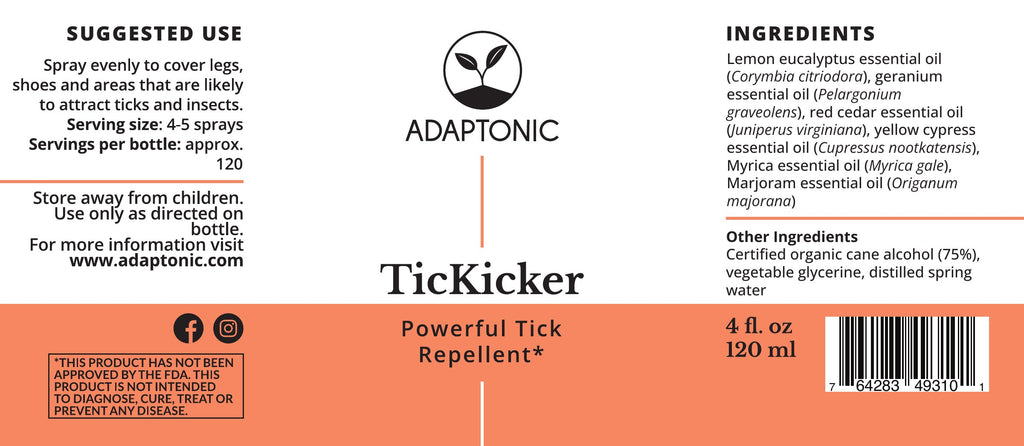 TicKicker 4 oz label