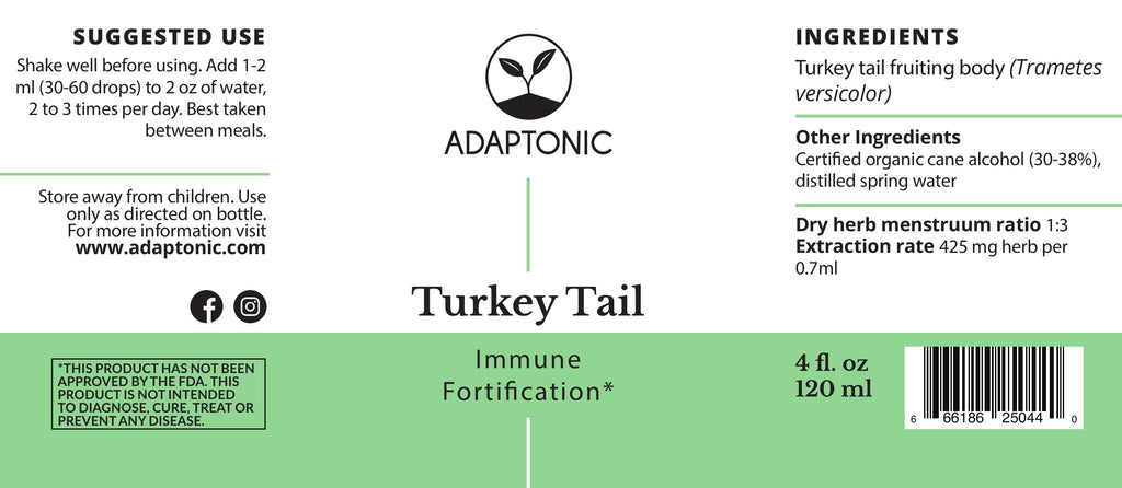 Turkey Tail 4 oz label