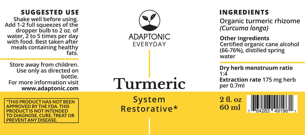Turmeric 2 oz label