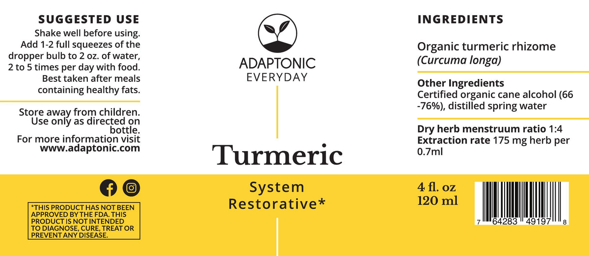 Turmeric 4 oz label