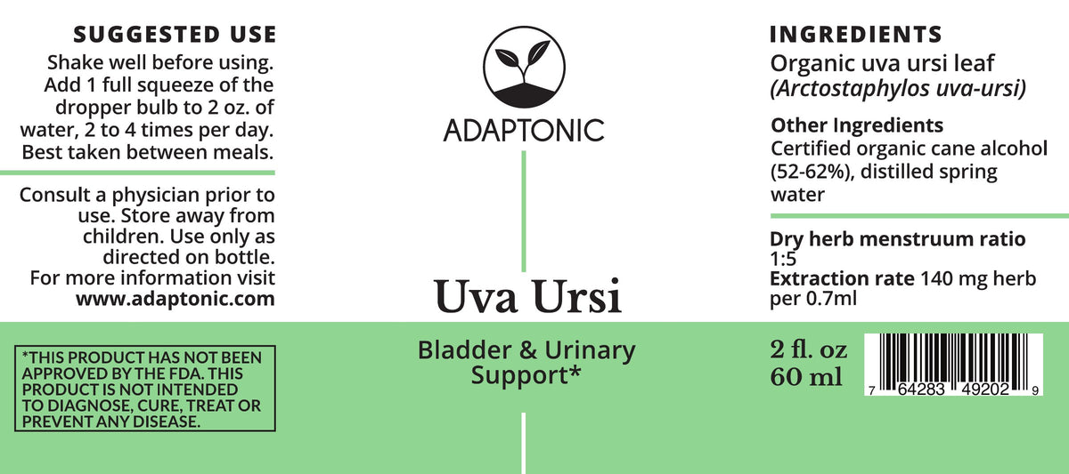 Uva Ursi 2 oz label