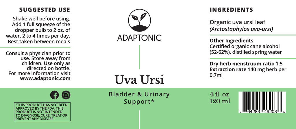 Uva Ursi 4 oz label