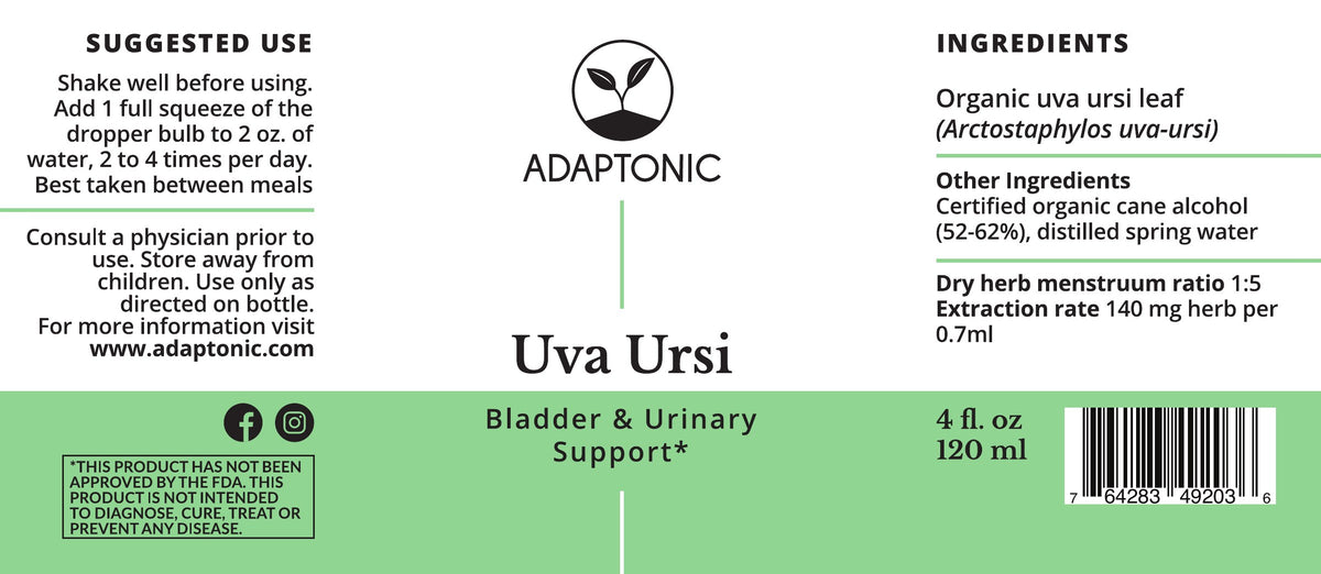 Uva Ursi 4 oz label