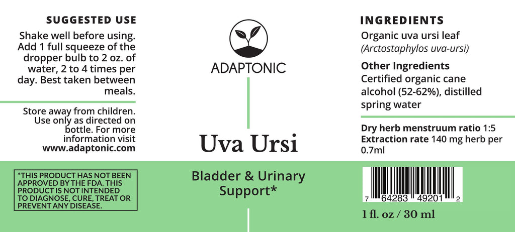 Uva Ursi 1 oz label