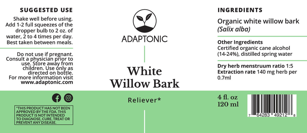 White Willow 4 oz label