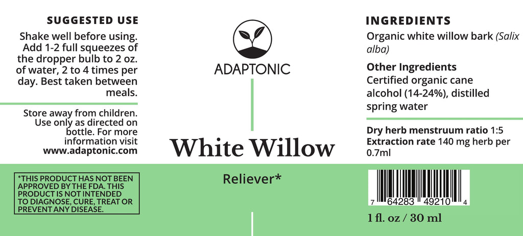 White Willow 1 oz label