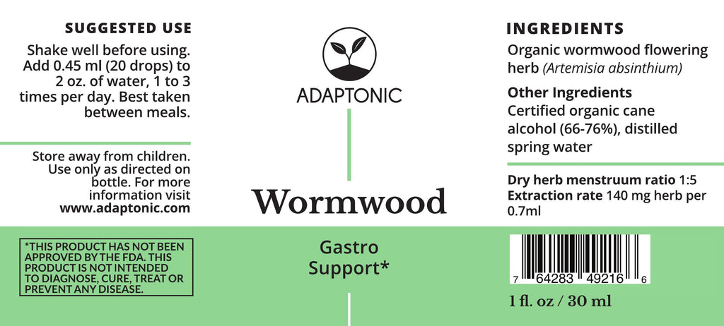 Wormwood 1 oz label