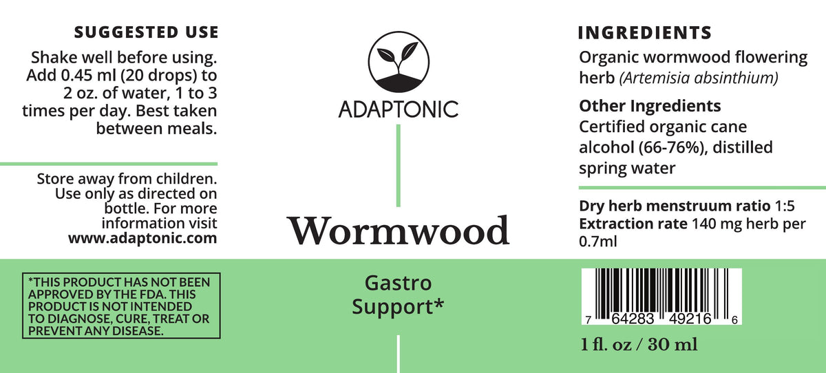Wormwood 1 oz label